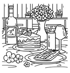 Wedding Reception Coloring Page For Kids