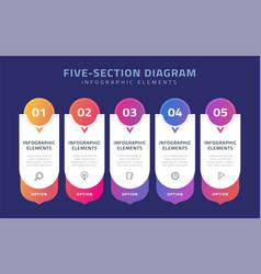 Five Section Diagram Infographics