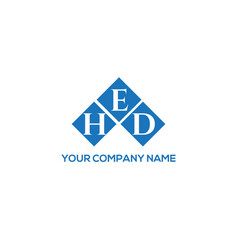 Hed Letter Logo Design On Black Background