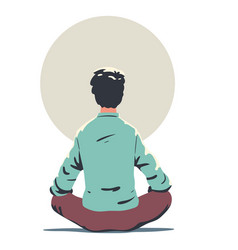 Man Doing Yoga Character