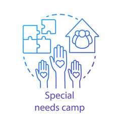 Special Needs Camp Concept Icon Summer