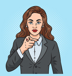 Business Woman Pointing With Index Finger