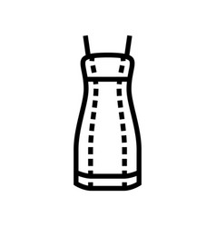 Dress Denim Line Icon