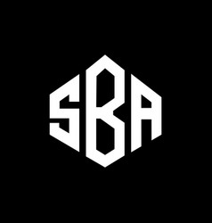 Sba Letter Logo Design With Polygon Shape