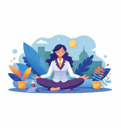 Urban Zen Businesswomans Mindful Meditation