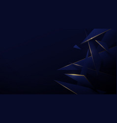 Blue And Gold Low Poly Abstract Technology