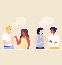 Hand Drawn Flat Design People Talking