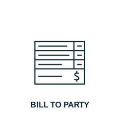 Bill To Party Icon Line Simple Line Shipping Icon