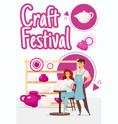 Craft Festival Poster Template Couple In Pottery