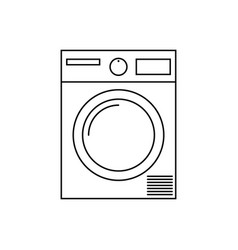 Electric Laundry Dryer Linear Icon On A White