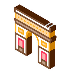 Gate Arch Saint Denis Isometric Icon