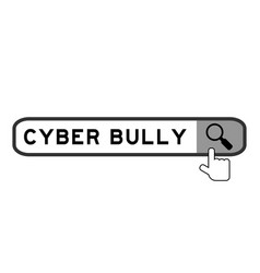 Search Banner In Word Cyber Bully With Hand Over