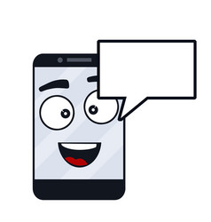 Cheerful Mobile Phone With Smile On Screen