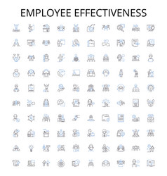 Employee Effectiveness Outline Icons Collection