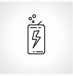 Energy Drink Can Line Icon Drink Outline