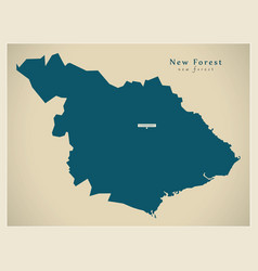 Modern Map - New Forest District Uk