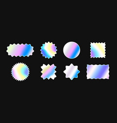 Set Of Holographic Stickers Iridescent Hologram