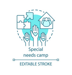 Special Needs Camp Concept Icon Summer