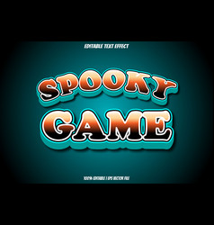 Spooky Game Editable Text Effect Emboss Gradient