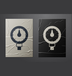 White Tire Pressure Gauge Icon Isolated