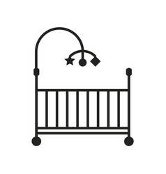 Baby Crib Icon Stock Image Eps 10