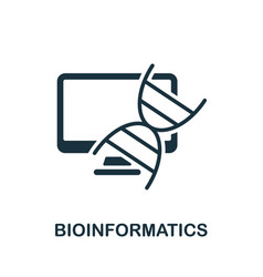 Bioinformatics Icon Monochrome Sign From