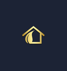 Eco Leaf Home Gold Logo