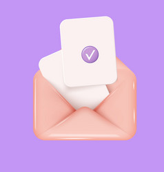 New Email With Purple Check Mark Yellow Envelope