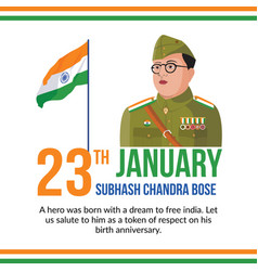 Subhash Chandra Bose Jayanti Banner Design