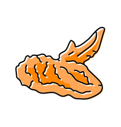 Wing Fried Chicken Color Icon