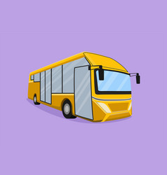 Character Flat Drawing City Buses Serving