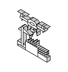 Construction Site Drone Isometric Icon