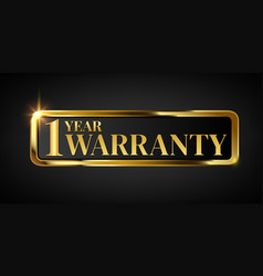 1 Year Warranty Golden Banner