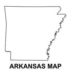 Arkansas Map Shape United States Of America Flat