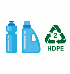 Hdpe 2 With Plastic Bottle And Product Package