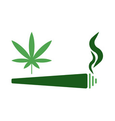 Marijuana Joint Icon On White Background