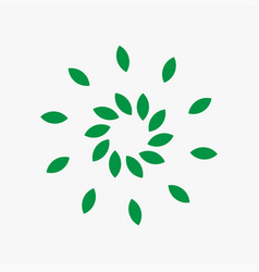 Simple Circular Leaves Logo