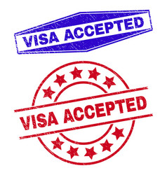 Visa Accepted Scratched Watermarks In Circle