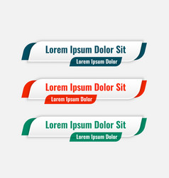 Web Lower Third Banners Template Design Set