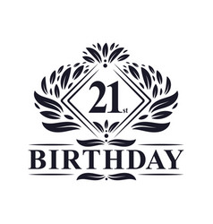 21 Years Birthday Logo Luxury 21st Birthday