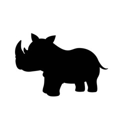 Dark Silhouette Of Rhinoceros