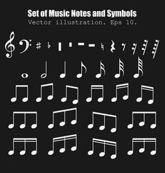 Set Many Various Notes And Symbols Collection