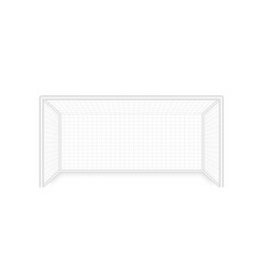 Football Goal With Net On White Background Soccer