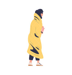 Woman Character With Popcorn Standing Covered