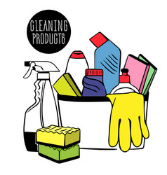 Cleaning Box With Products Items