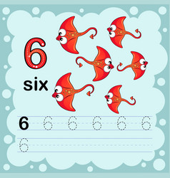 How To Count And Write A Number Six Ray Fish