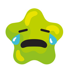 Isolated Crying Cute Star Shape Emoji