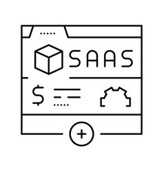 Saas Subscription Line Icon