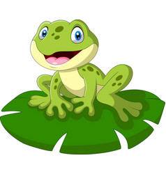 A Cute Cartoon Frog Sitting