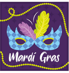 Colored Mardi Gras Poster Carnival Mask